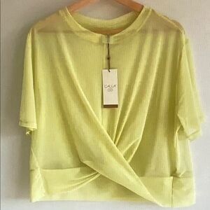 CALIA by Carrie Underwood Lemon Twist Front Tee